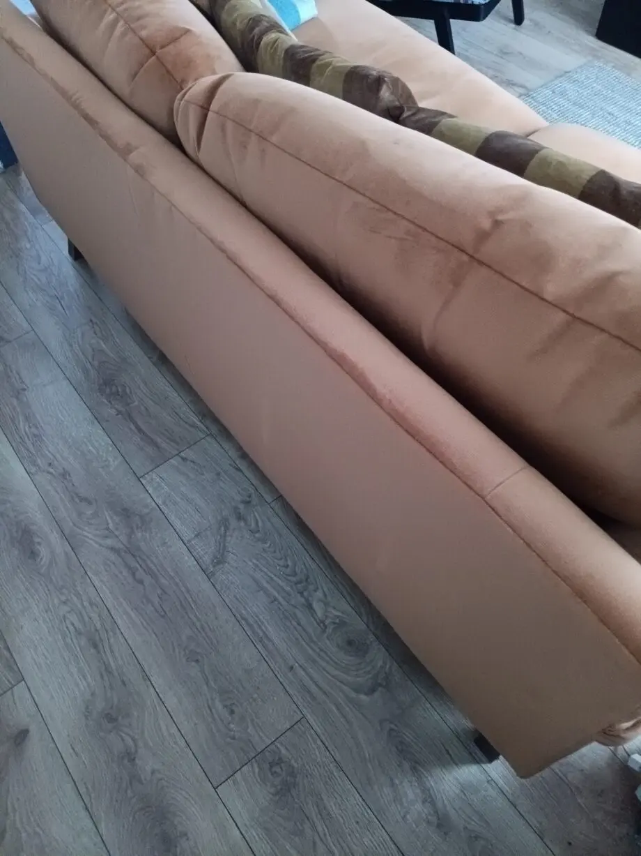 Dfs livie velvet sofa and footstool
