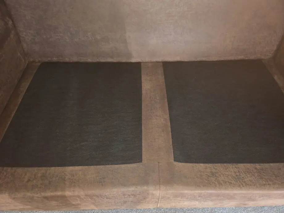 Burhéns brown two-seater sofa
