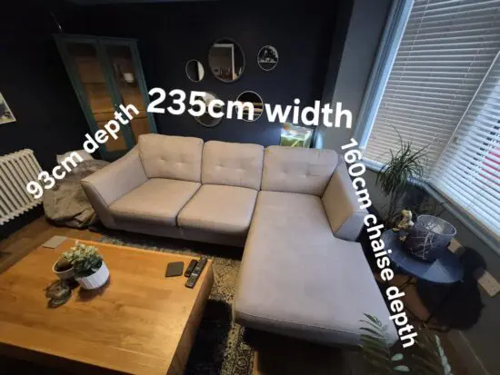 DFS 4 Seater Marine Chaise Sofa