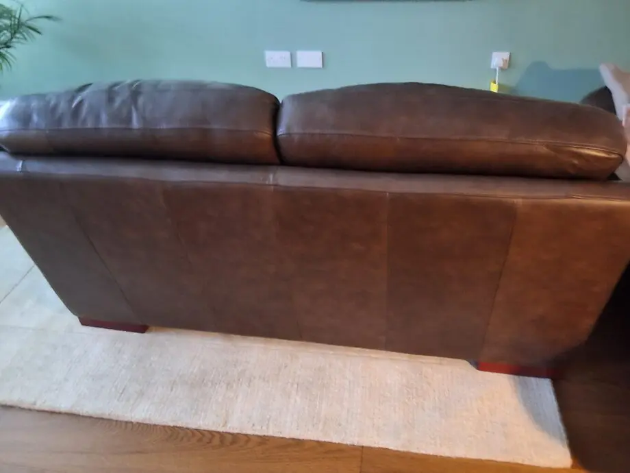 2 x Brown Leather Sofalogy Sofas, good condition