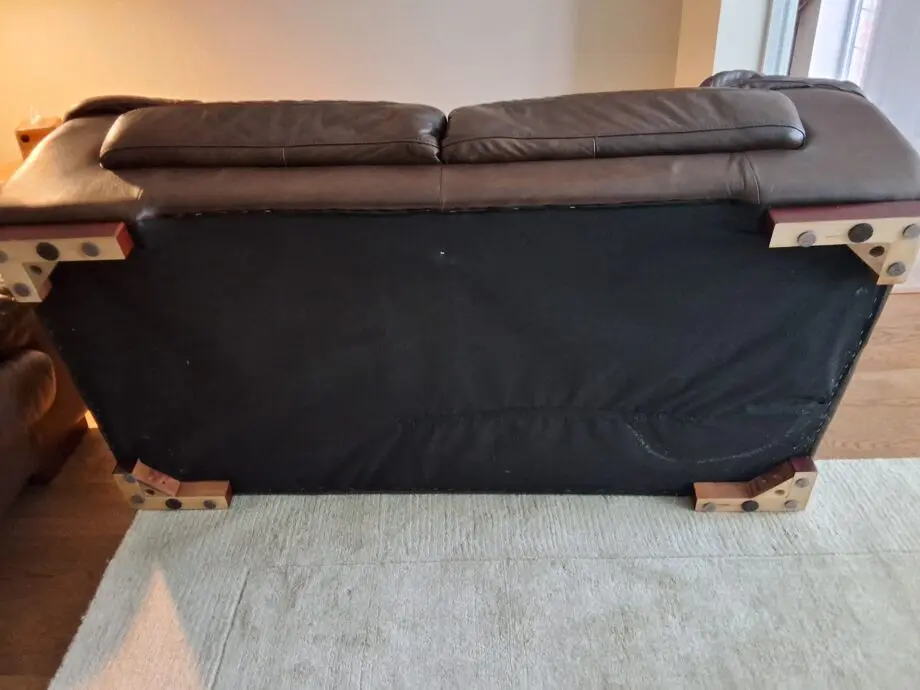 2 x Brown Leather Sofalogy Sofas, good condition