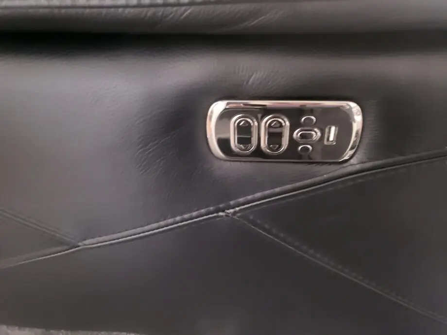 DFS Black Leather 2 Seater Electric Recliner