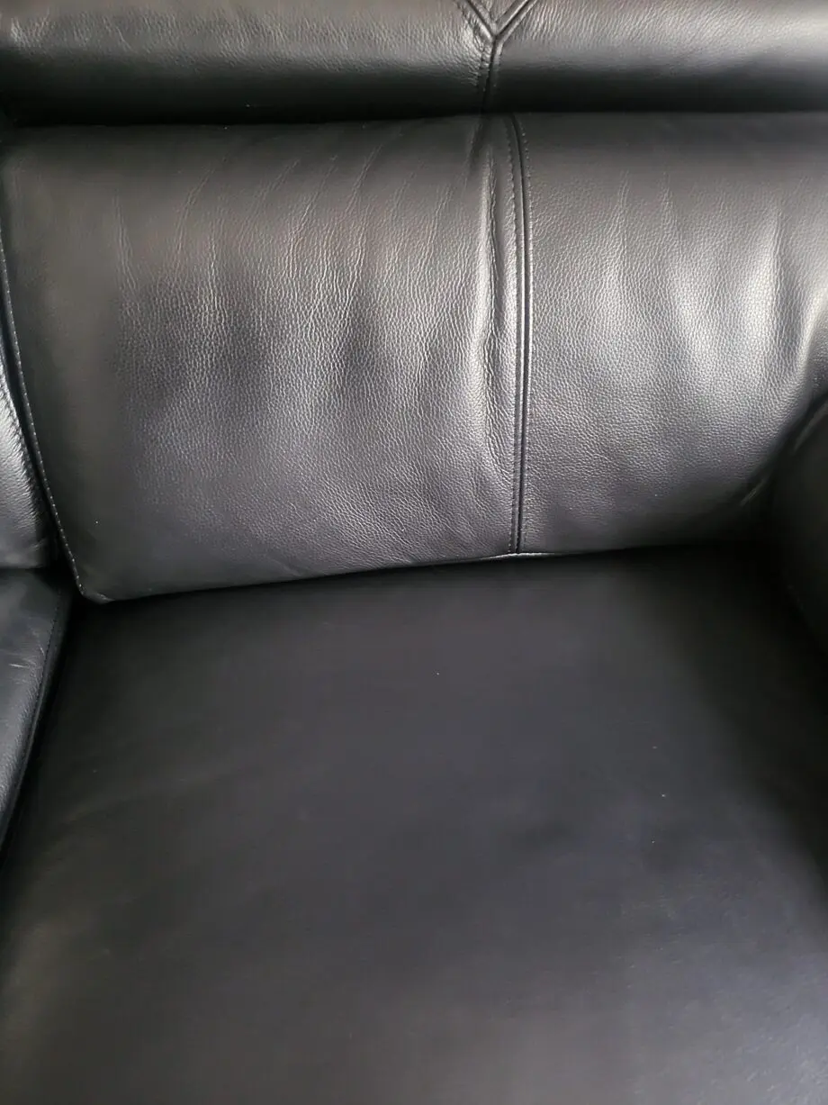 DFS Black Leather 2 Seater Electric Recliner