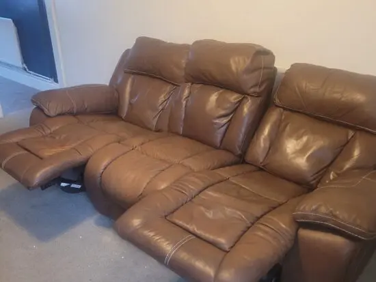 3 Seat Leather Recliner
