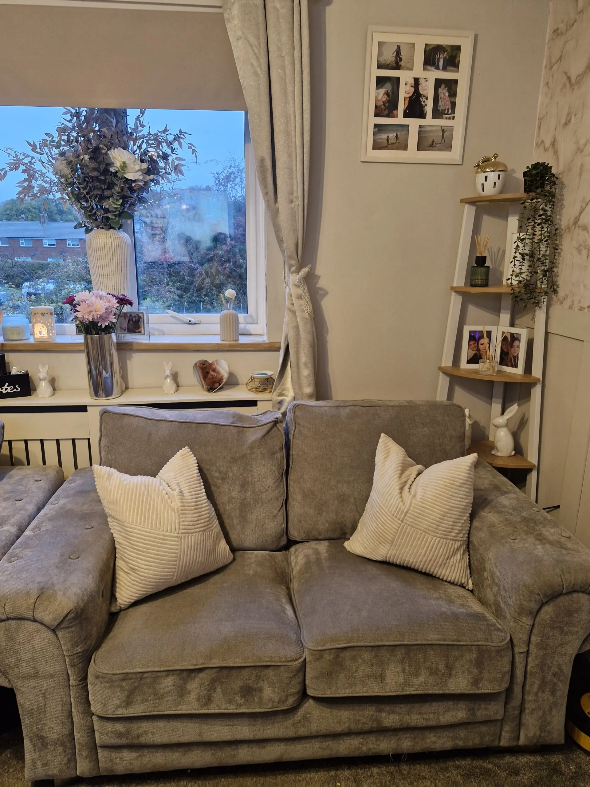 Verona High Back Grey Fabric 3 and 2 Seater Sofa set