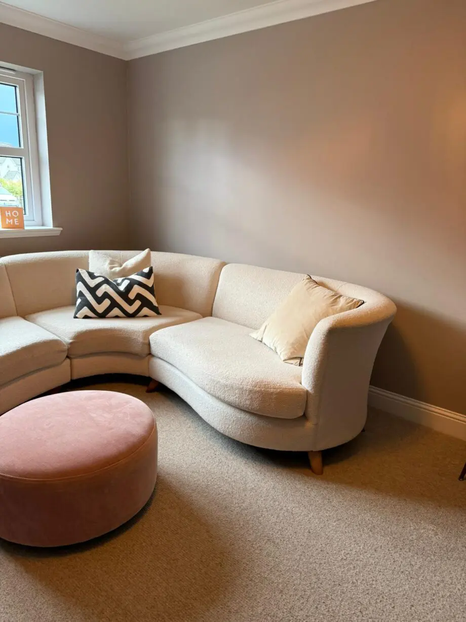DFS Boucle cream sofa set