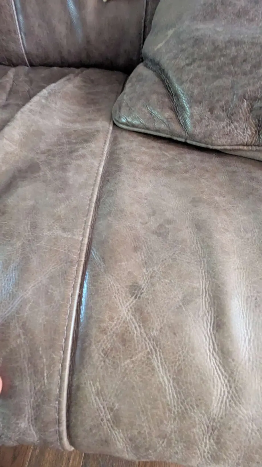 Matte Brown Leather 4 seater DFS Sofa