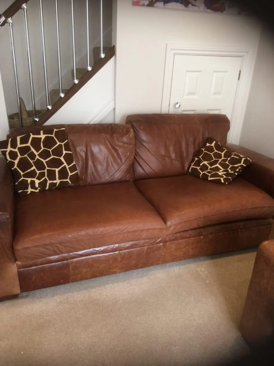 Next 3 seater sofa brown. Matching 2 seater sofa folds down to a double bed