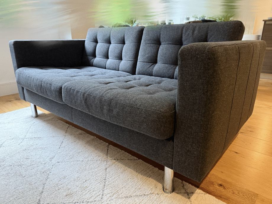 Ikea dark navy blue good condition 2 seater sofa