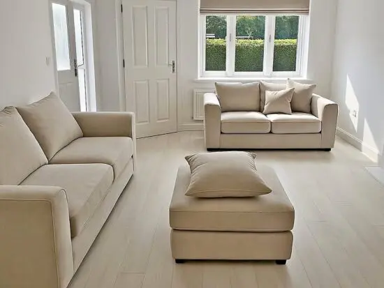 3+2 Seater Sofa Set With Matching Pouffe