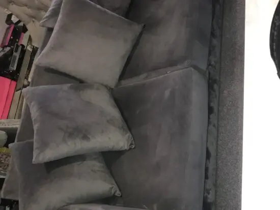 Grey swede couch