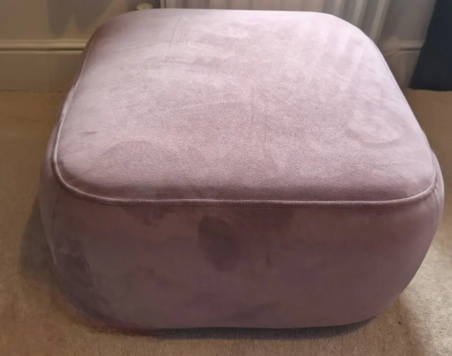 DFS Mauve Velvet Darcy footstool