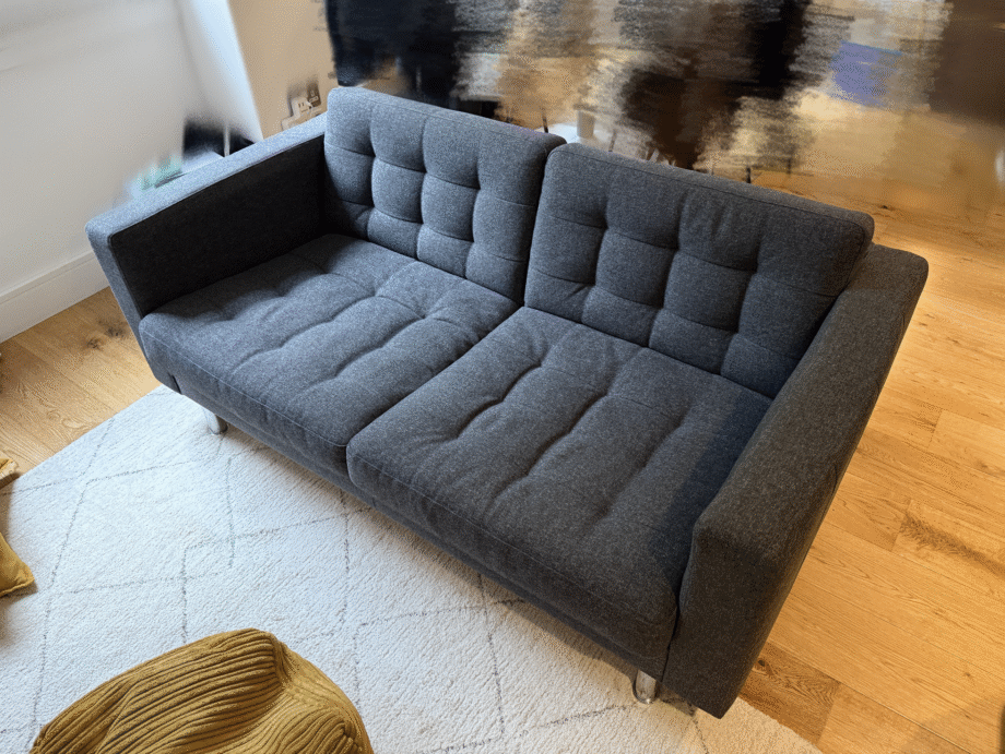Ikea dark navy blue good condition 2 seater sofa