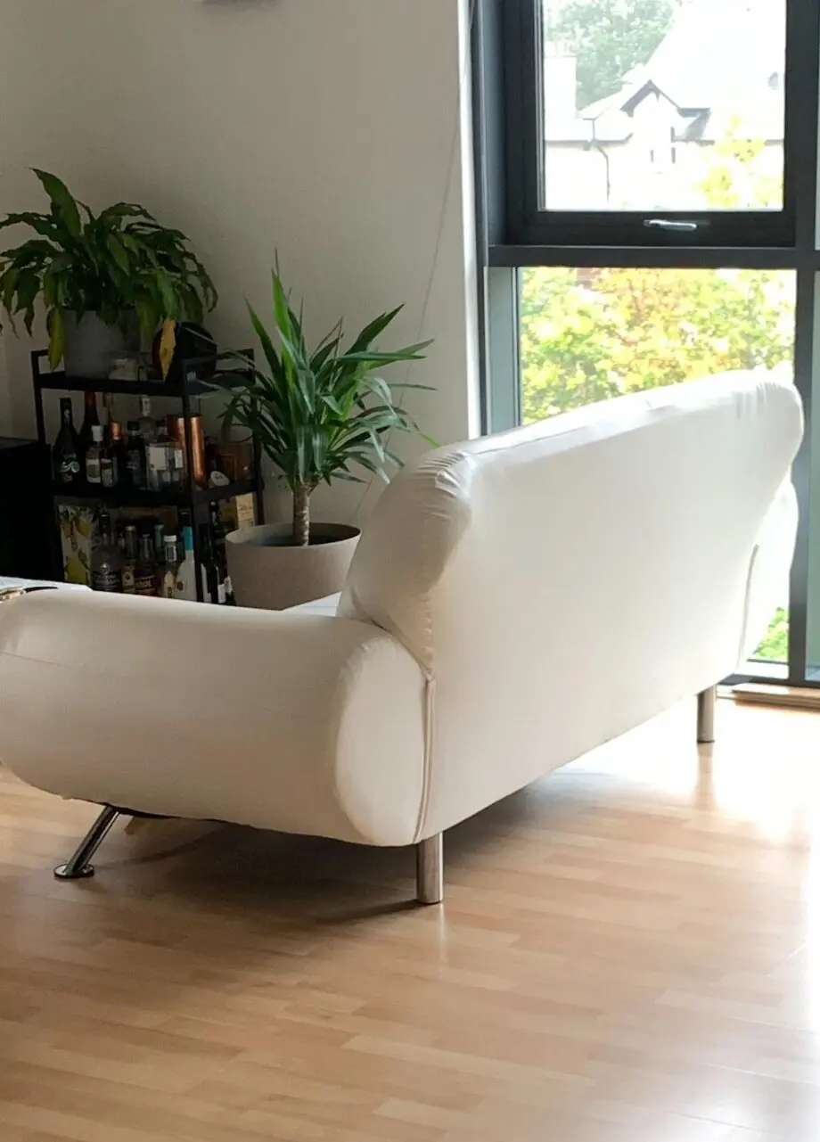 Honey Pot Furniture Sofa Nina Faux Leather, 3 seater, White