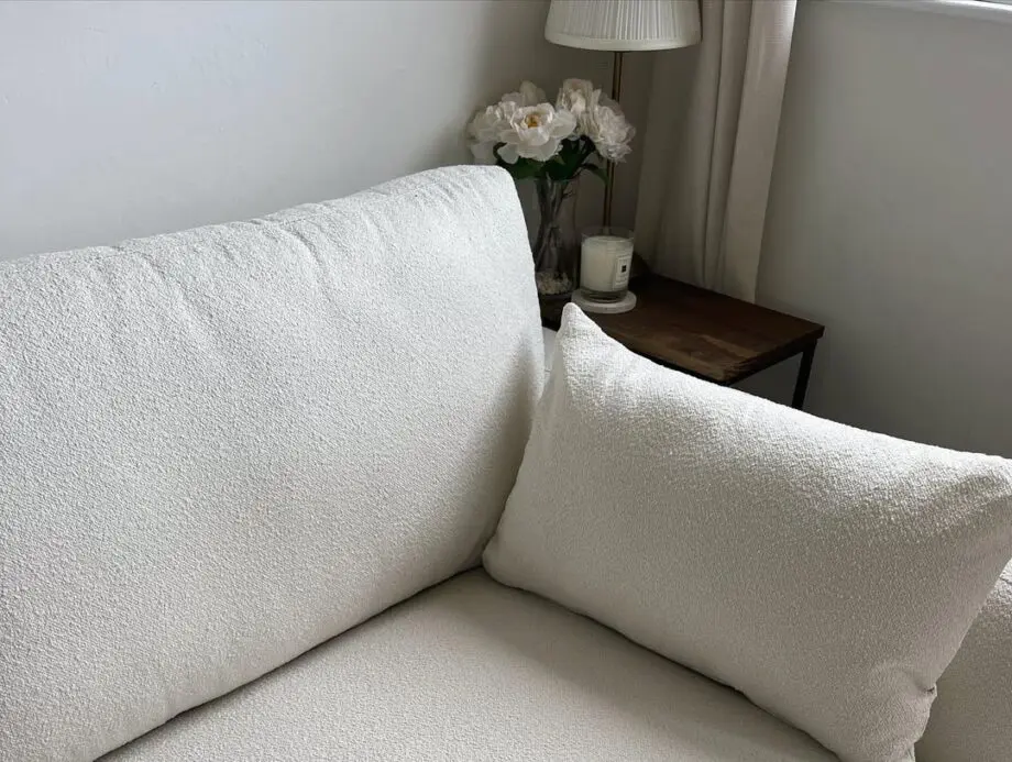 DFS Calix in Lvory Corner Sofa Upholstered in Calix Boucle