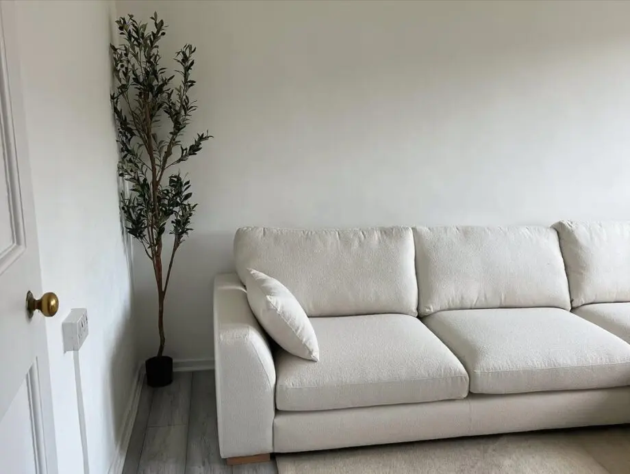 DFS Calix in Lvory Corner Sofa Upholstered in Calix Boucle