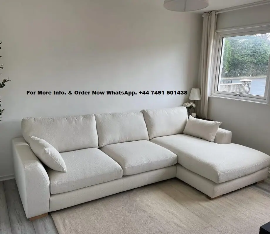 DFS Calix in Lvory Corner Sofa Upholstered in Calix Boucle