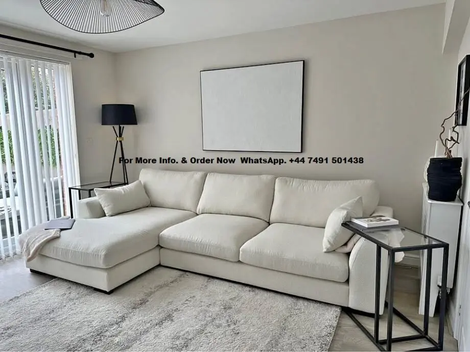 Dfs Calix Sofa in Upholstered in a ‘Lvory Fabric Colour.
