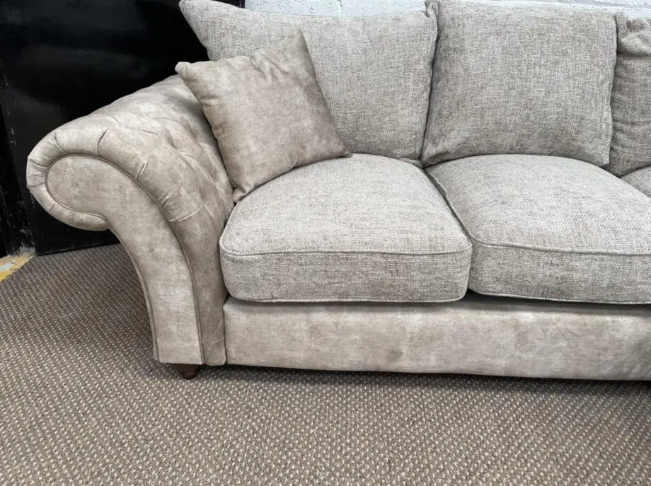 Chesterfield 2C2 Corner Sofa For Sale || Beige Fabric