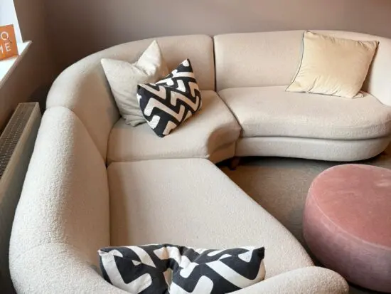 DFS Boucle cream sofa set
