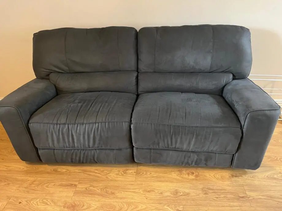 3-piece recliner Grey Sofa Set - Perfect condition