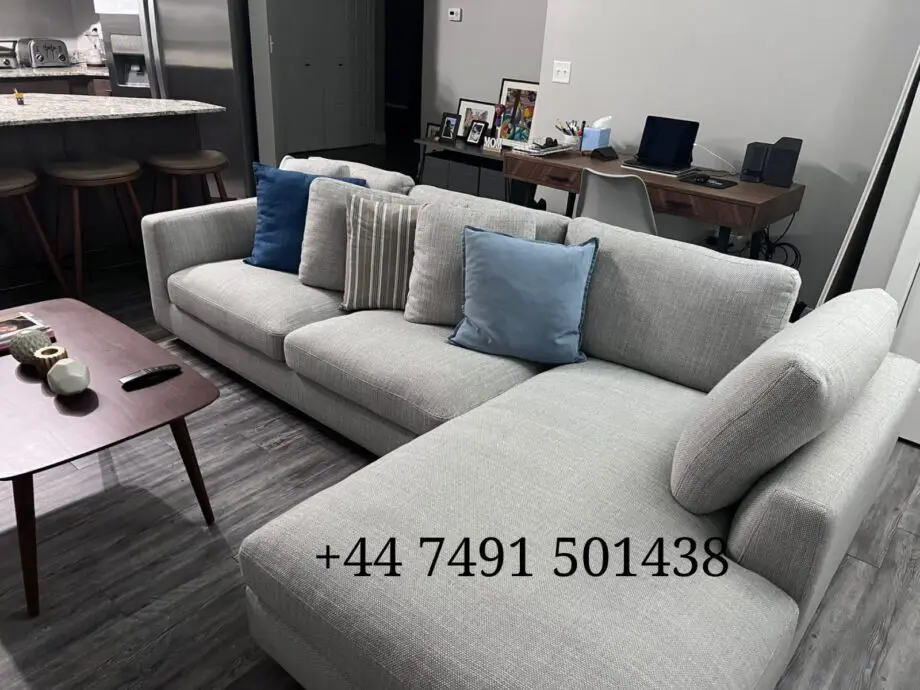 Loaf Sectional Long Chaise Corner Sofa || Grey Fabric