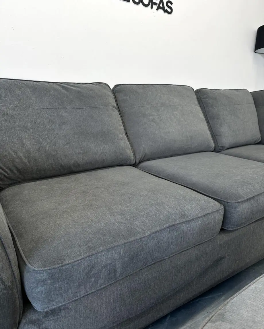 Dfs Grey Orka Corner Sofa Matching Footstool || Cash On Delivery