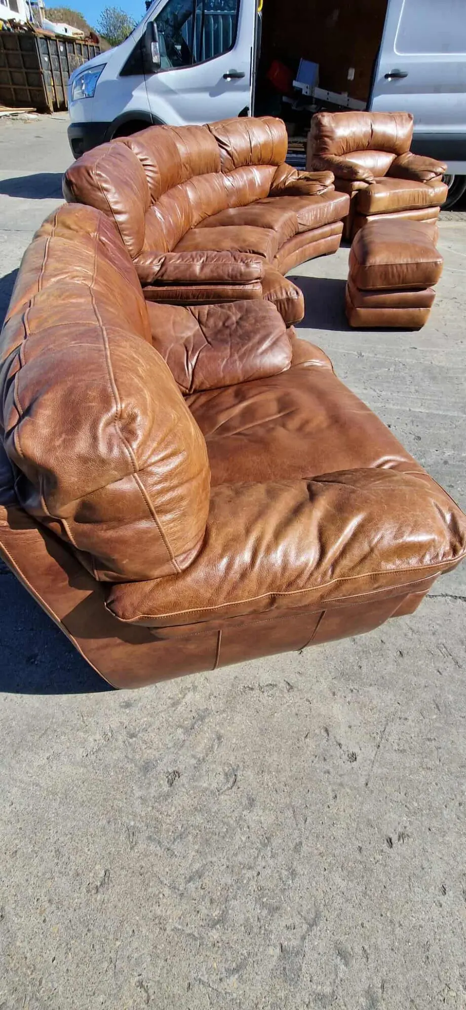 Barker and Stone house - Leather - Light Brown/Tanned leather Sofa