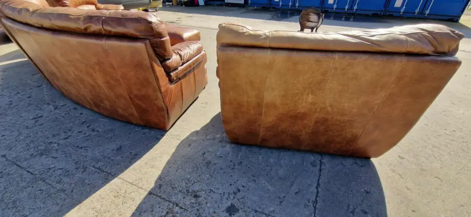 Barker and Stone house - Leather - Light Brown/Tanned leather Sofa