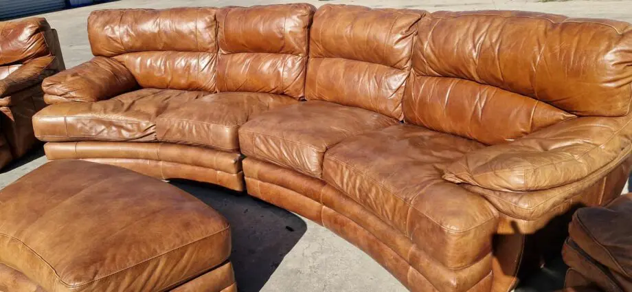 Barker and Stone house - Leather - Light Brown/Tanned leather Sofa