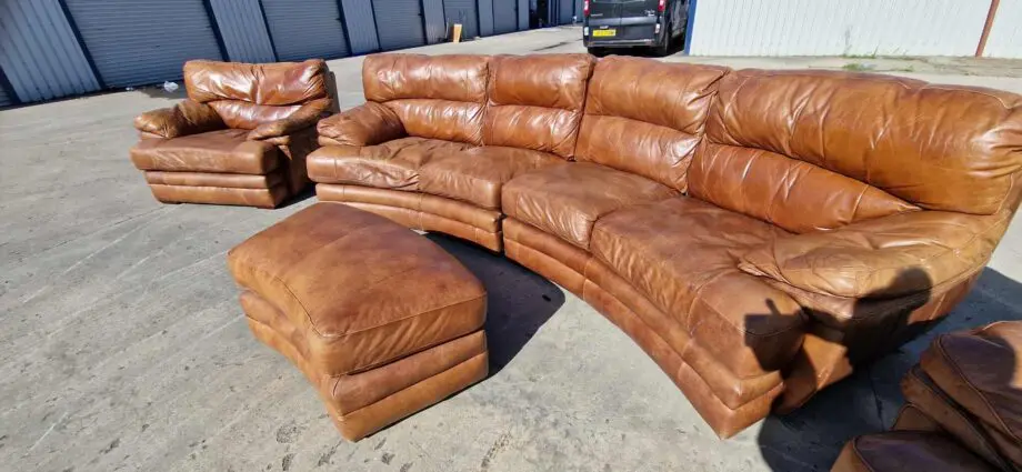 Barker and Stone house - Leather - Light Brown/Tanned leather Sofa