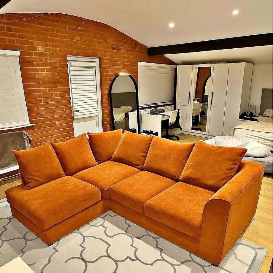 Spacious 4 Seater Sofa – Family Size, High-Density Foam, Fast Delivery