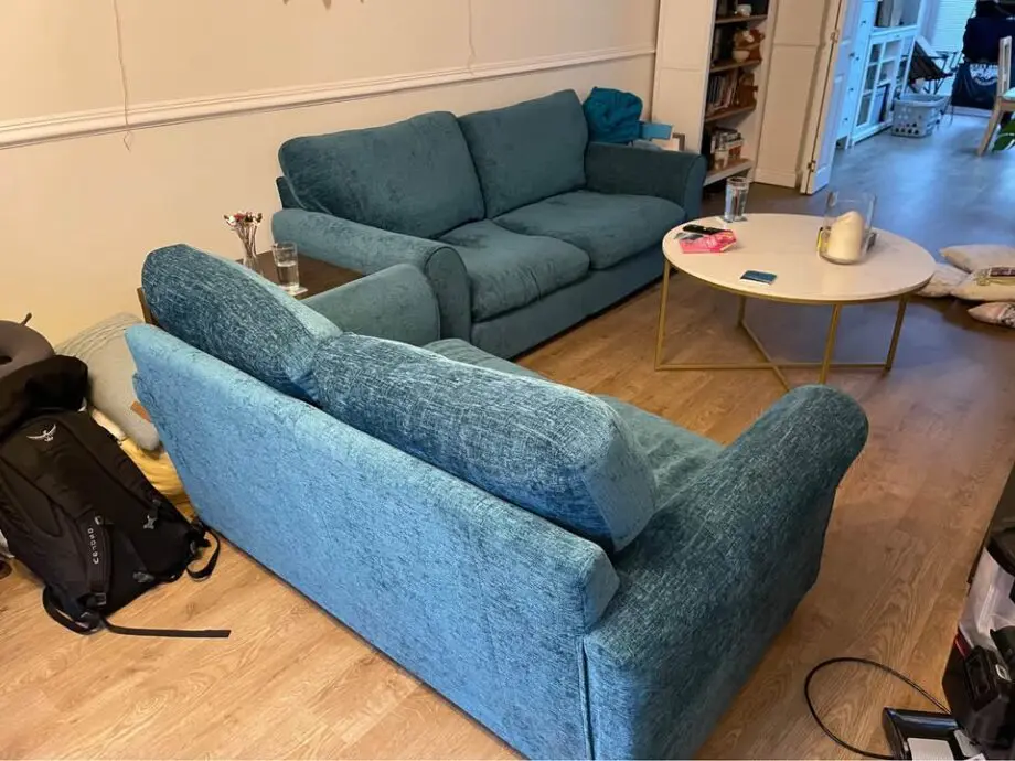 Argos Home Teal Tessa fabric 3 and 2 seater sofas