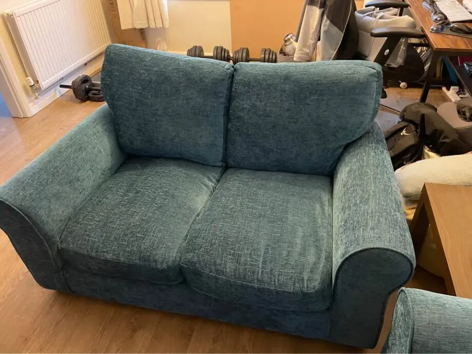 Argos Home Teal Tessa fabric 3 and 2 seater sofas