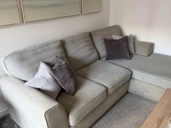 Dfs Beige Sectional Sofa For Sale