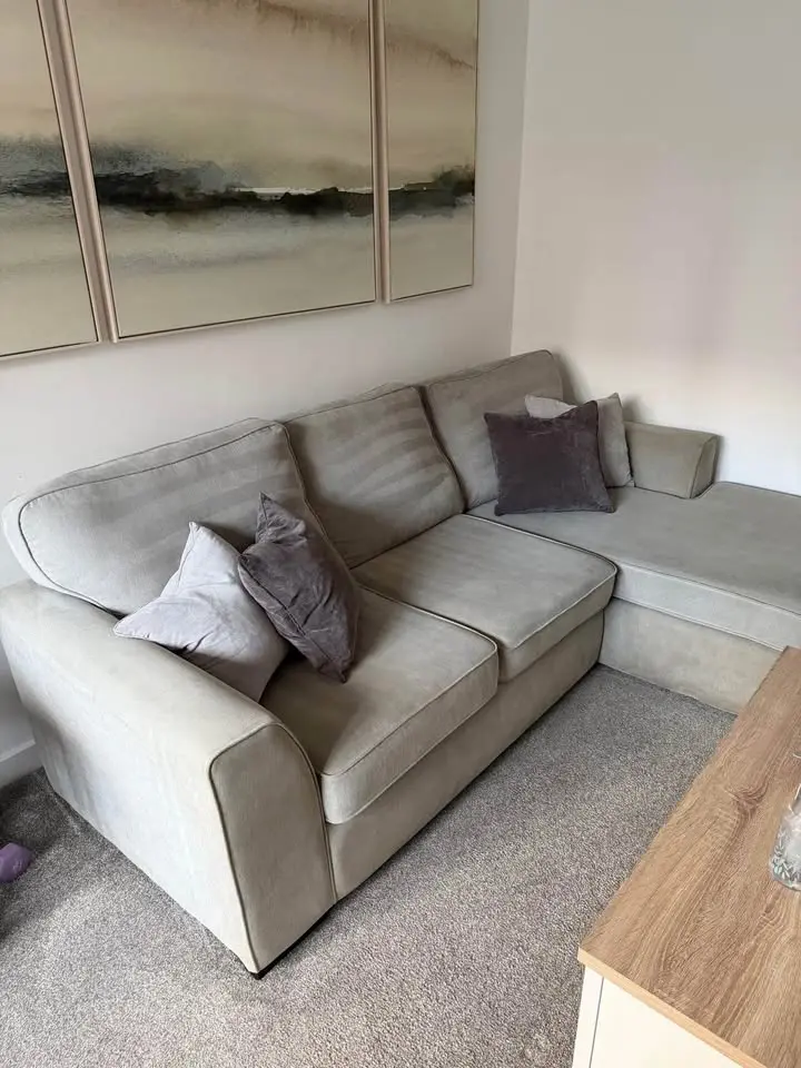 Dfs Beige Sectional Sofa For Sale