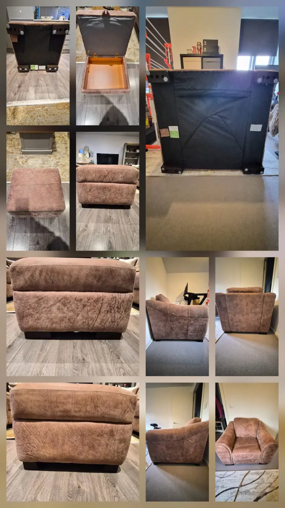 Sofology chair and storage footstool
