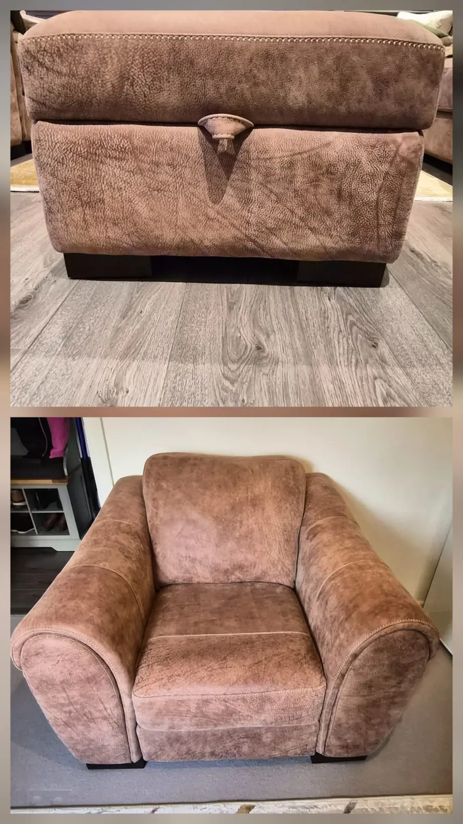 Sofology chair and storage footstool