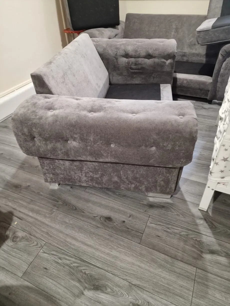 Grey fabric sofas