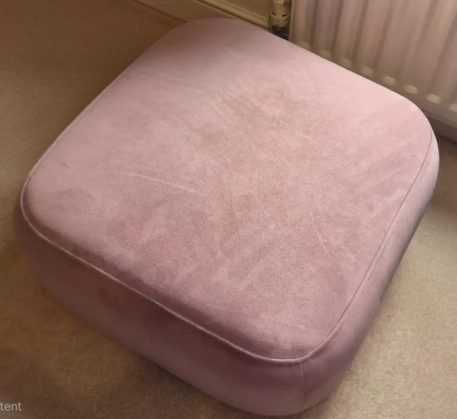 DFS Mauve Velvet Darcy footstool