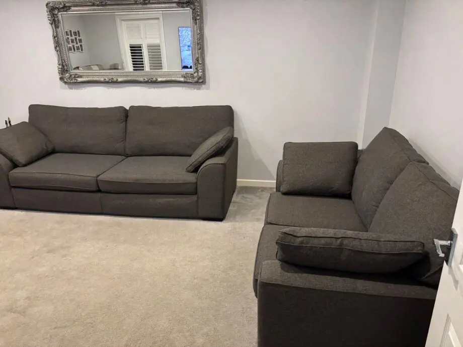Next Grey 4 seater and 3 seater sofa set