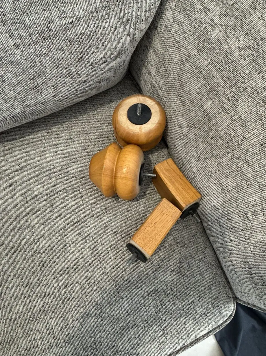 SCS Grey sofa oak legs