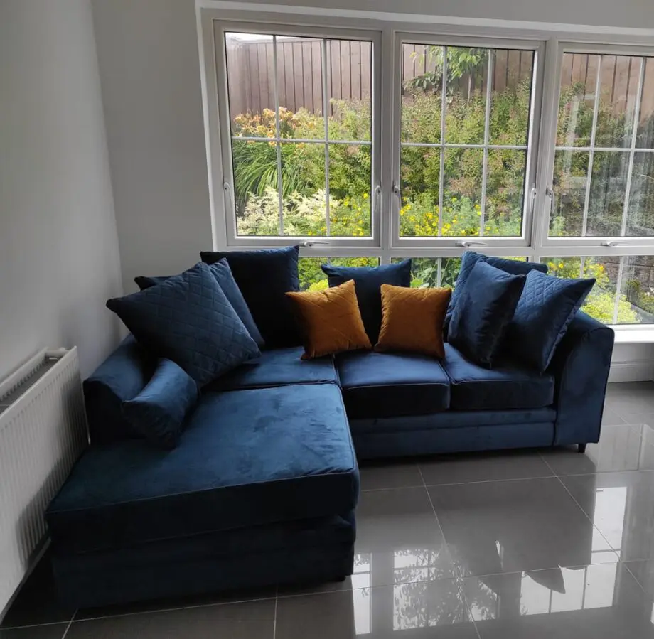 Chelsea 4x Settee Corner Sofa Blue Colour