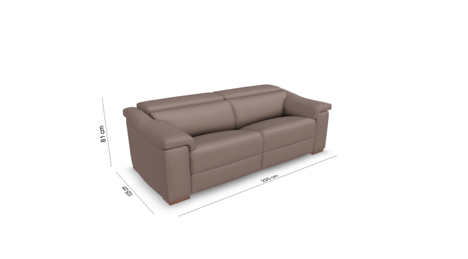 Natuzzi Italia Leather 3049 Brick, Large 2 Seat Electric Reclining Sofa & 2 Seat 'Love Seat', Colour 15D6