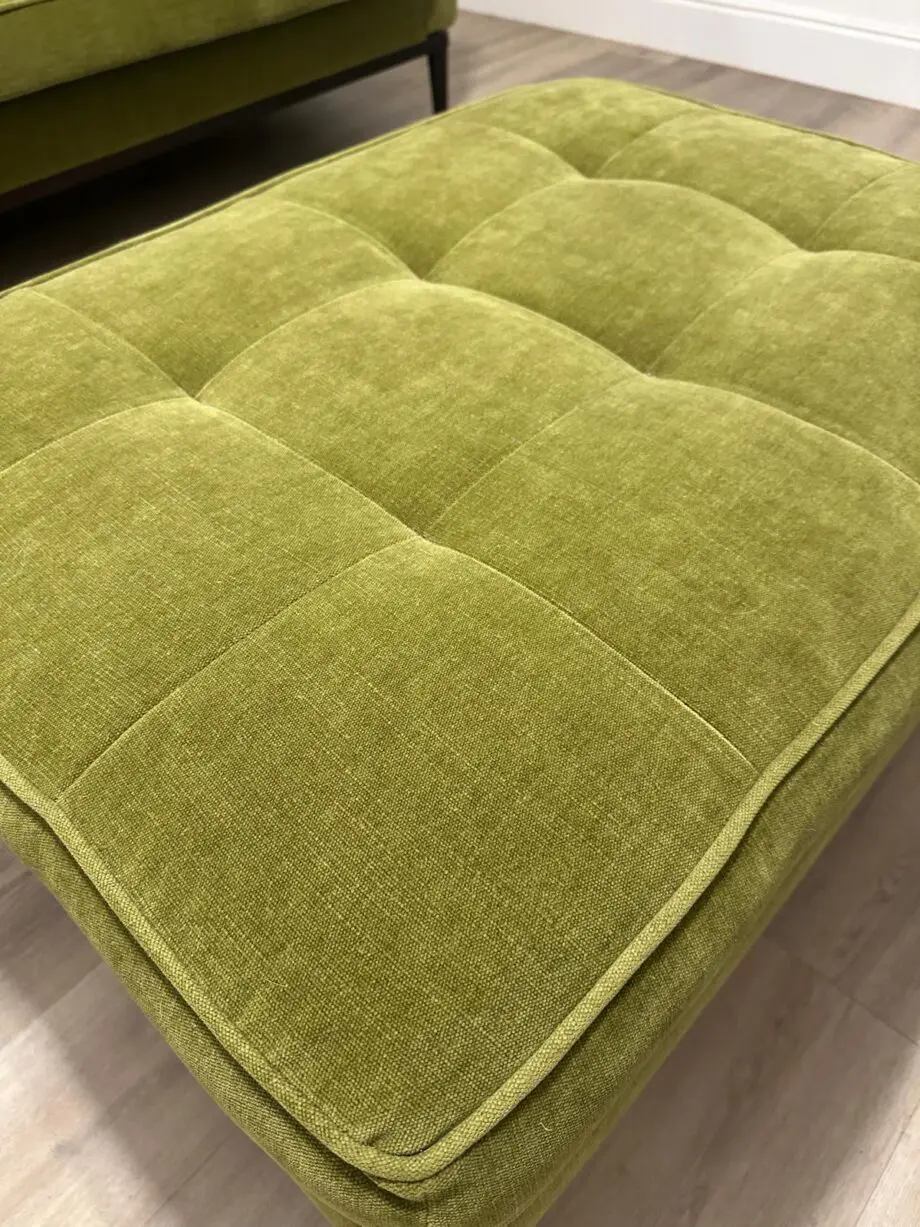 Swyft Model 02 3 seater sofa and Ottaman in Moss Green