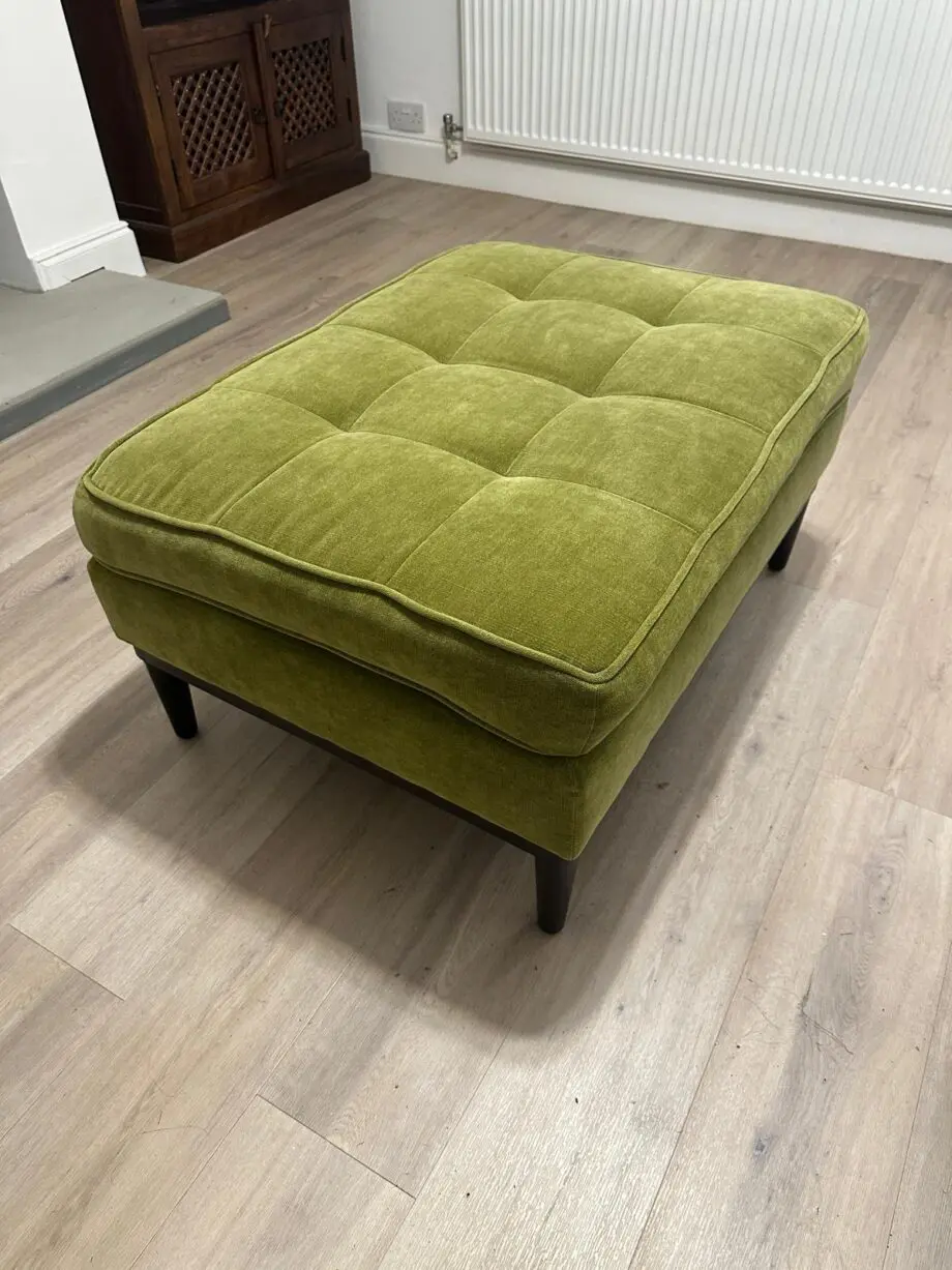 Swyft Model 02 3 seater sofa and Ottaman in Moss Green