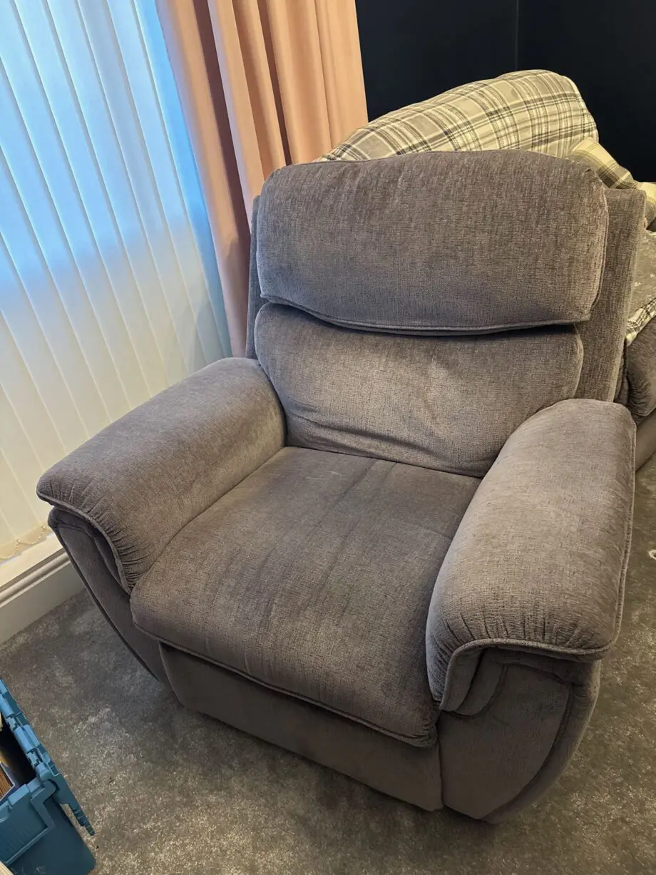 Two Ashton Love Chairs and Power Recliner Set