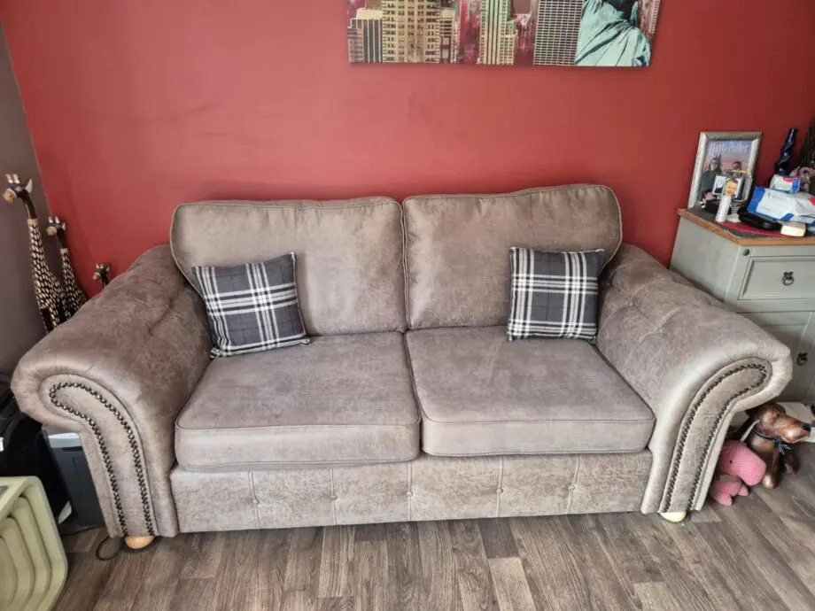 2 FAUX LEATHER SOFAS