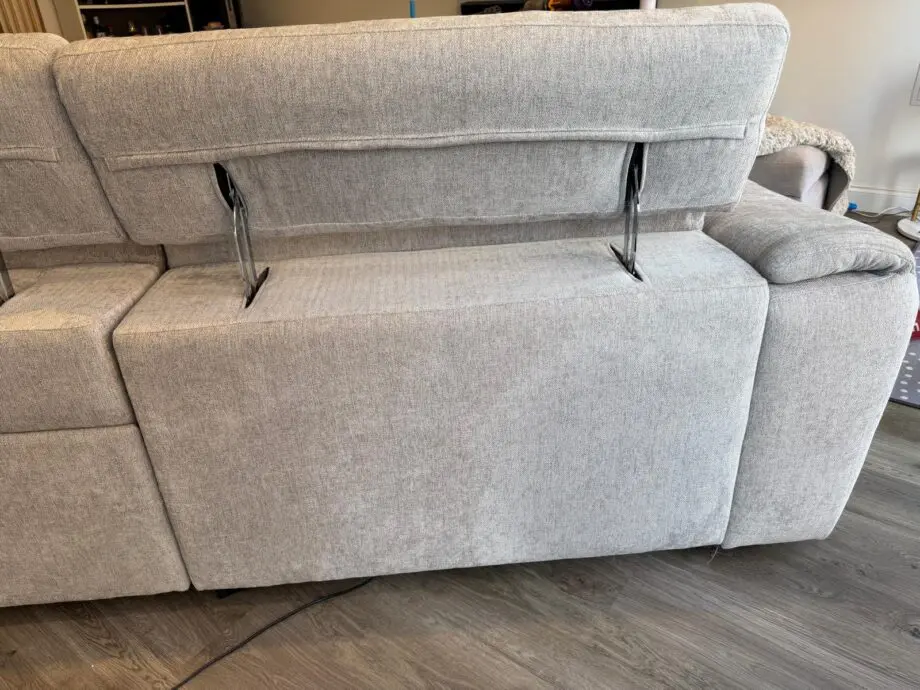 Large Grey Nicolleti Figaro Chaise Power Recliner