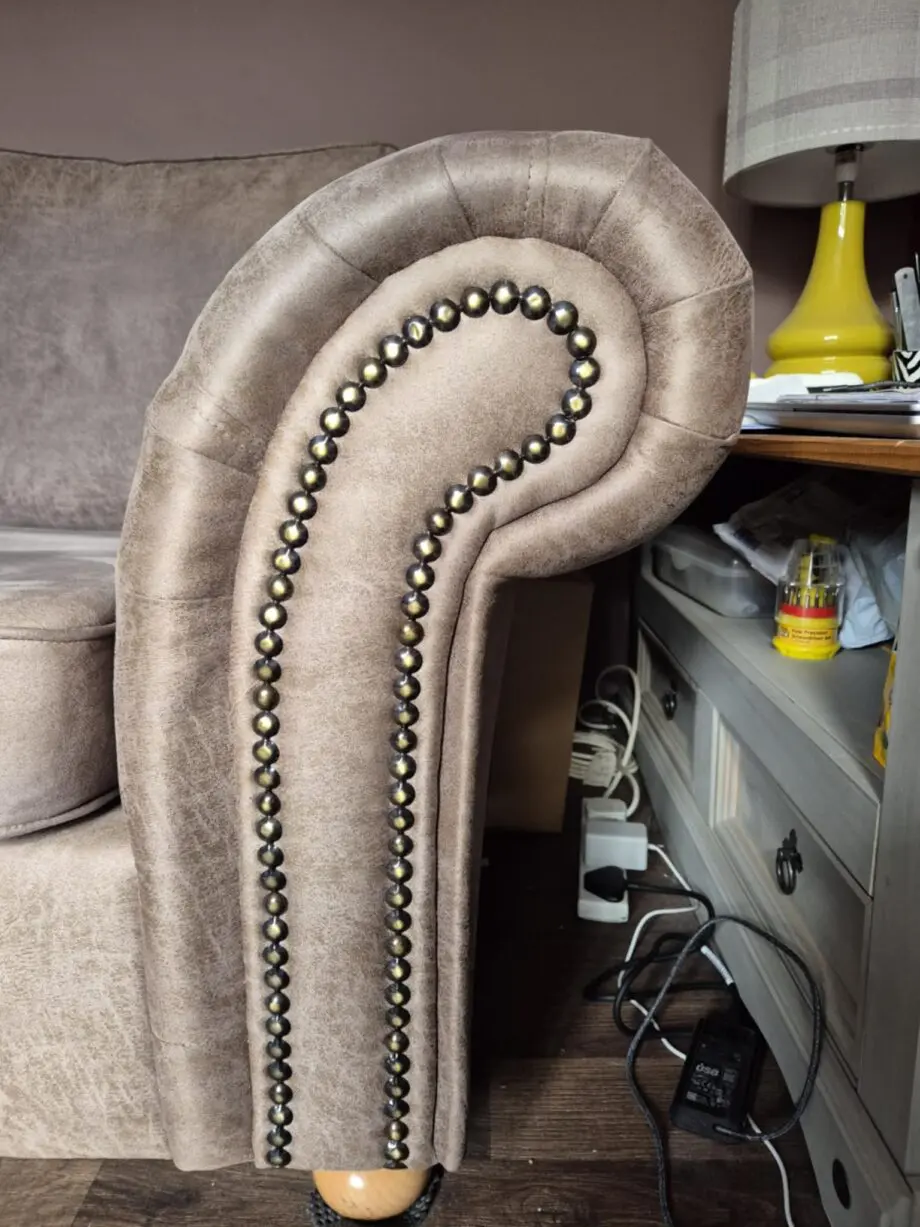 2 FAUX LEATHER SOFAS